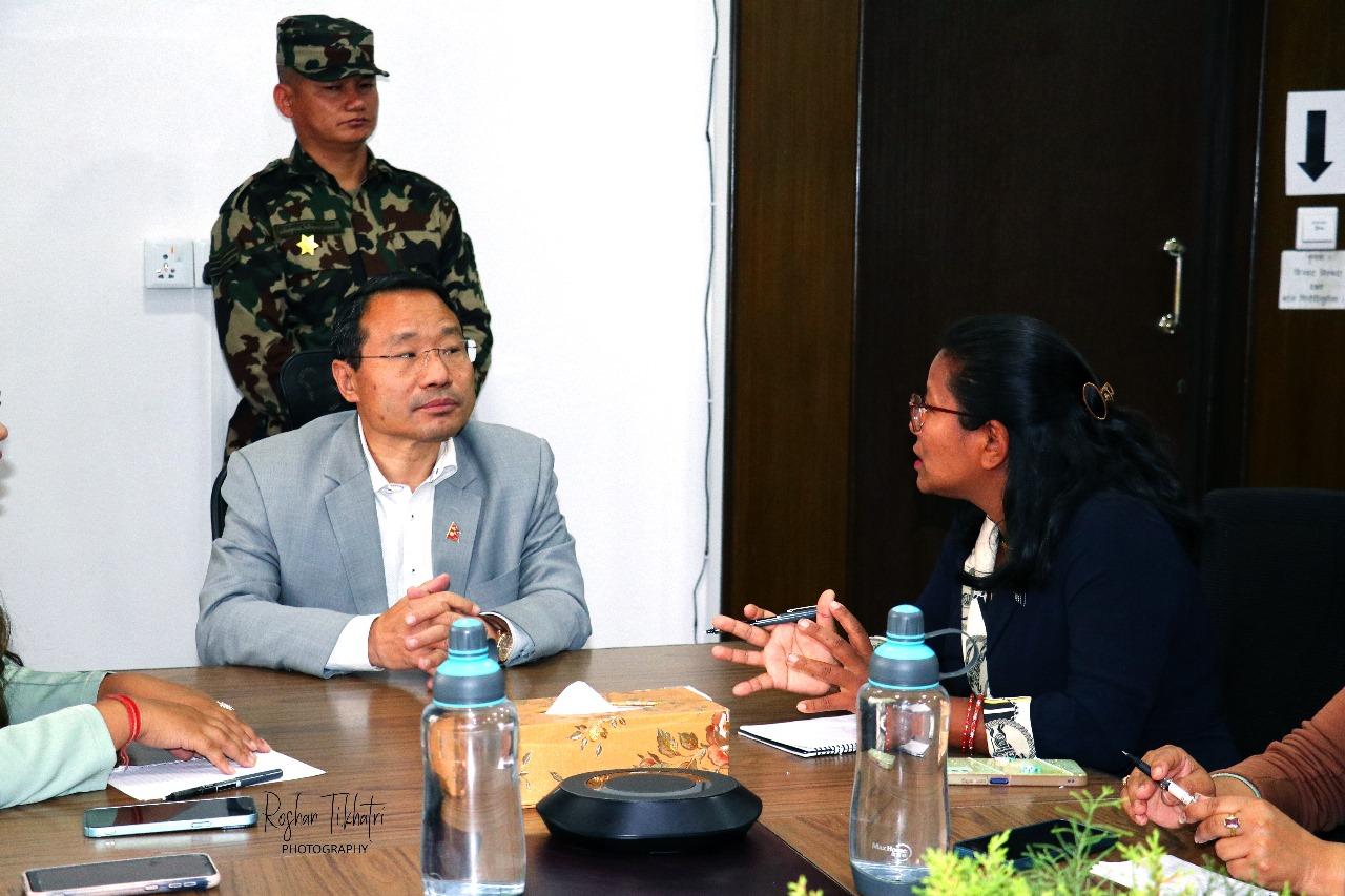 अर्थमन्त्री बर्षमान पुनसँग संस्थागत छलफल गर्दै फेजा अध्यक्ष ठकुरी